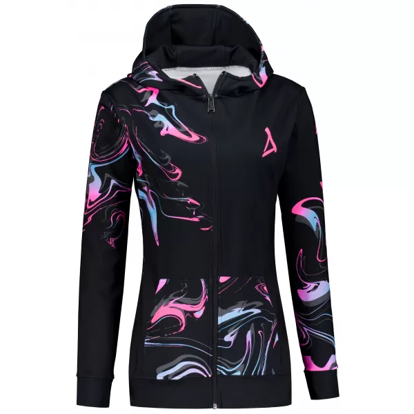  Dámská mikina na zip premium ALTISPORT VOJ/ALW064MI02 ČERNORŮŽOVÁ 