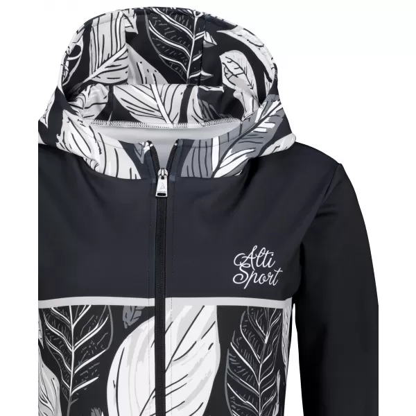  Dámská mikina na zip premium ALTISPORT VOJ/ALW061MI02 ČERNOBÍLÁ 
