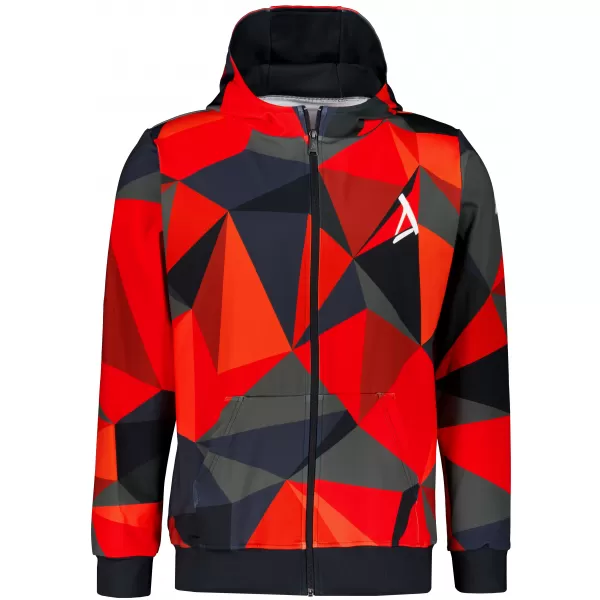  Pánská mikina na zip premium ALTISPORT VOJ/ALM007MI02 ČERVENÁ 