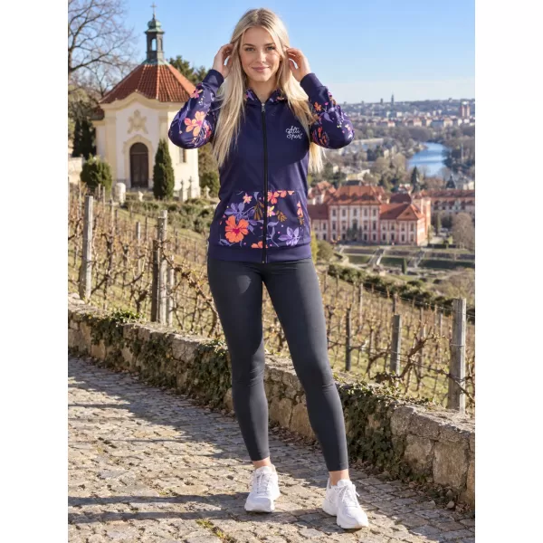  Dámská mikina na zip premium ALTISPORT VOJ/ALW063MI02 TMAVĚ FIALOVÁ 