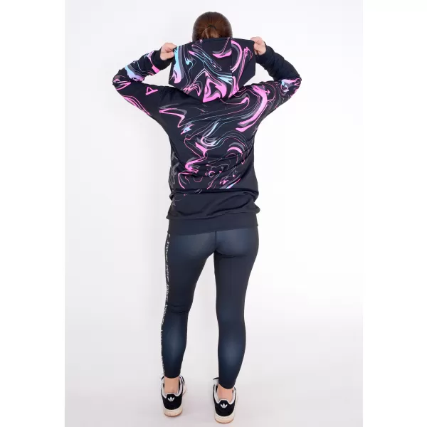  Dámská mikina na zip premium ALTISPORT VOJ/ALW064MI02 ČERNORŮŽOVÁ 