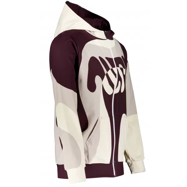  Pánská mikina na zip premium ALTISPORT VOJ/ALM056MI02 BÉŽOVÁ/RUDÁ 