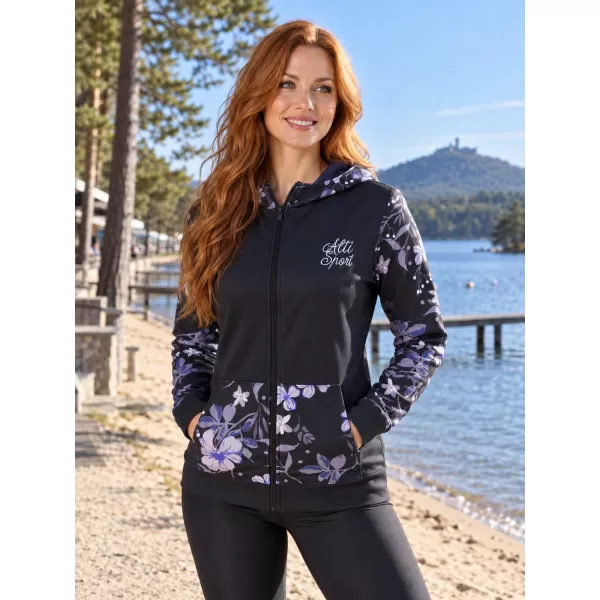  Dámská mikina na zip premium ALTISPORT VOJ/ALW063MI02 ČERNÁ 