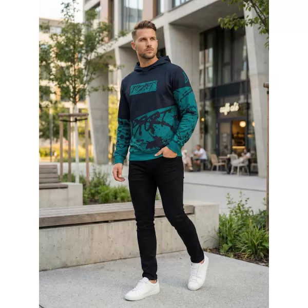  Pánská mikina premium ALTISPORT VOJ/ALM068MI01 ČERNÁ/EMERALD 