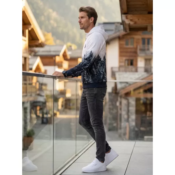  Pánská mikina na zip premium ALTISPORT VOJ/ALM058MI02 BÍLOŠEDÁ 