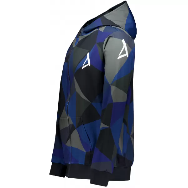  Pánská mikina na zip premium ALTISPORT VOJ/ALM007MI02 TMAVĚ MODRÁ 