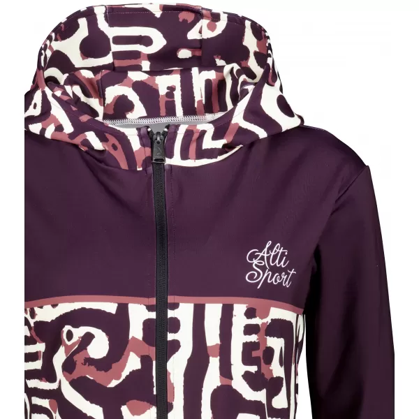  Dámská mikina na zip premium ALTISPORT VOJ/ALW060MI02 VÍNOVÁ 