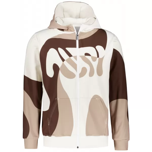  Pánská mikina na zip premium ALTISPORT VOJ/ALM056MI02 HNĚDÁ 