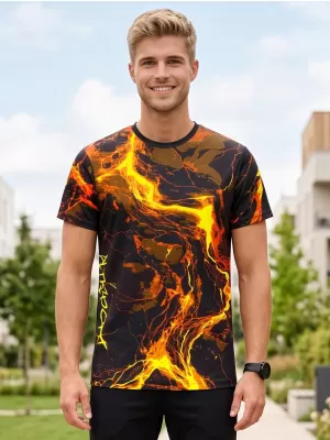 Pánské funkční triko premium ALTISPORT VOJ/ALM071TR01 ČERNOŽLUTÁ