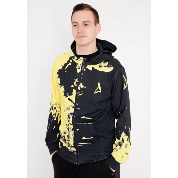 Pánská mikina na zip premium ALTISPORT VOJ/ALM057MI02 FLUO YELLOW 