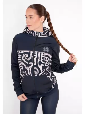 Dámská mikina na zip premium ALTISPORT VOJ/ALW060MI02 ČERNOHNĚDÁ