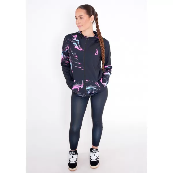  Dámská mikina na zip premium ALTISPORT VOJ/ALW064MI02 ČERNORŮŽOVÁ 