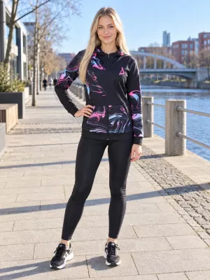 Dámská mikina na zip premium ALTISPORT VOJ/ALW064MI02 ČERNORŮŽOVÁ