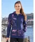 Dámská mikina na zip premium ALTISPORT VOJ/ALW064MI02 MODRORŮŽOVÁ