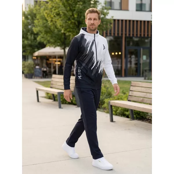  Pánská mikina na zip premium ALTISPORT VOJ/ALM006MI02 ČERNOBÍLÁ 