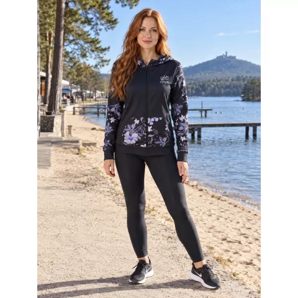  Dámská mikina na zip premium ALTISPORT VOJ/ALW063MI02 ČERNÁ 