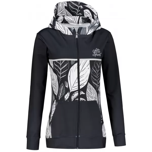  Dámská mikina na zip premium ALTISPORT VOJ/ALW061MI02 ČERNOBÍLÁ 