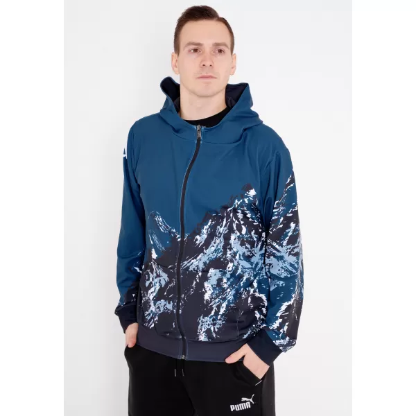  Pánská mikina na zip premium ALTISPORT VOJ/ALM059MI02 NAVY 