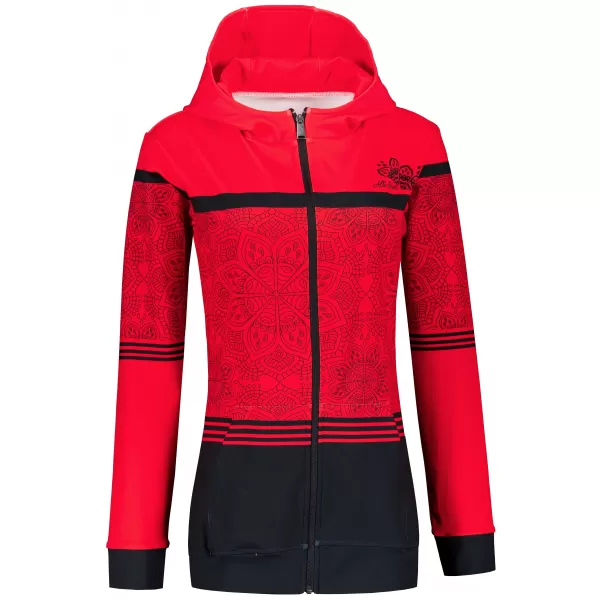  Dámská mikina na zip premium ALTISPORT VOJ/ALW023MI02 ČERVENÁ 