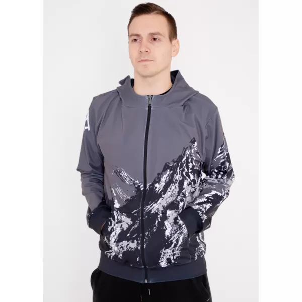  Pánská mikina na zip premium ALTISPORT VOJ/ALM059MI02 ŠEDÁ 