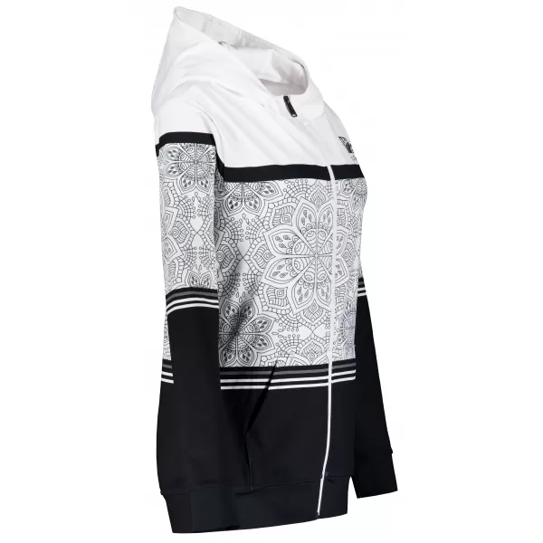  Dámská mikina na zip premium ALTISPORT VOJ/ALW023MI02 ČERNOBÍLÁ 