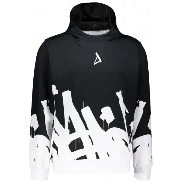  Pánská mikina premium ALTISPORT VOJ/ALM069MI01 ČERNOBÍLÁ 