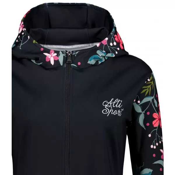  Dámská mikina na zip premium ALTISPORT VOJ/ALW063MI02 ČERNOZELENÁ 