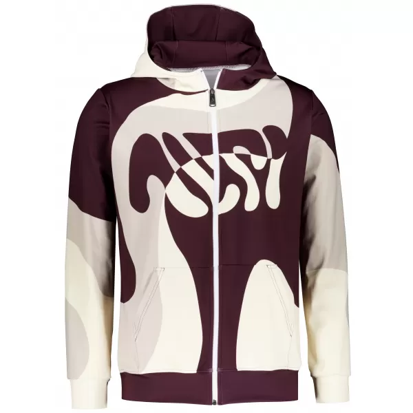  Pánská mikina na zip premium ALTISPORT VOJ/ALM056MI02 BÉŽOVÁ/RUDÁ 