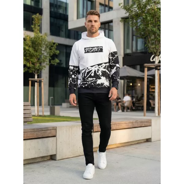  Pánská mikina premium ALTISPORT VOJ/ALM068MI01 BÍLOČERNÁ 