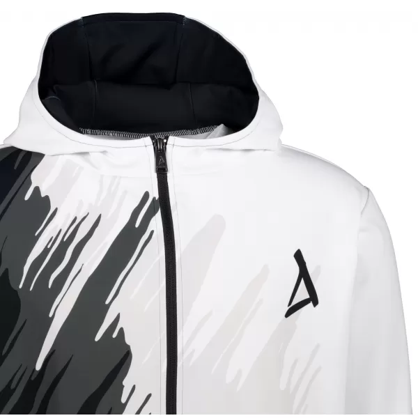  Pánská mikina na zip premium ALTISPORT VOJ/ALM006MI02 ČERNOBÍLÁ 