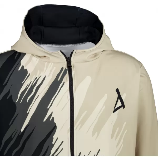  Pánská mikina na zip premium ALTISPORT VOJ/ALM006MI02 ČERNOHNĚDÁ 