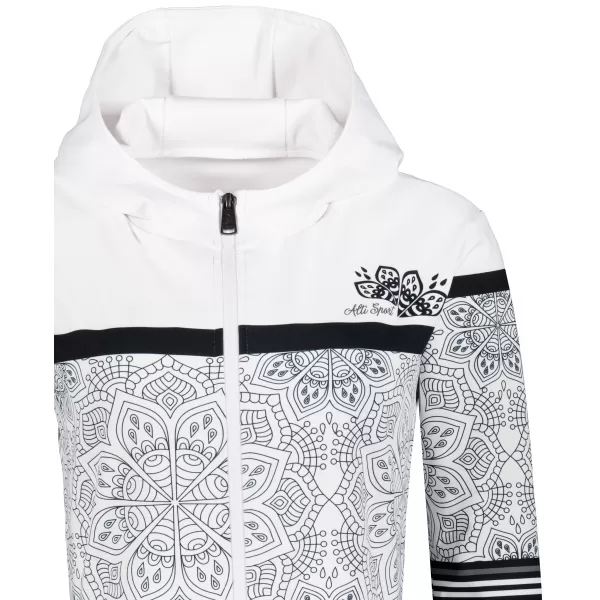  Dámská mikina na zip premium ALTISPORT VOJ/ALW023MI02 ČERNOBÍLÁ 
