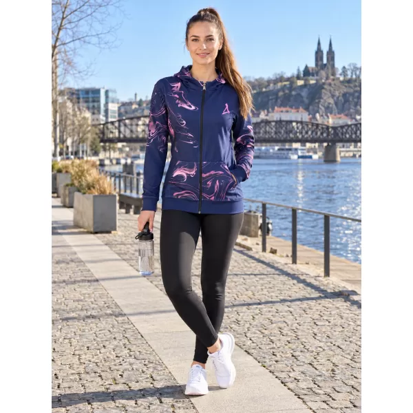  Dámská mikina na zip premium ALTISPORT VOJ/ALW064MI02 MODRORŮŽOVÁ 