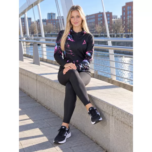  Dámská mikina na zip premium ALTISPORT VOJ/ALW064MI02 ČERNORŮŽOVÁ 