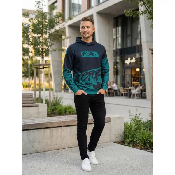  Pánská mikina premium ALTISPORT VOJ/ALM068MI01 ČERNÁ/EMERALD 
