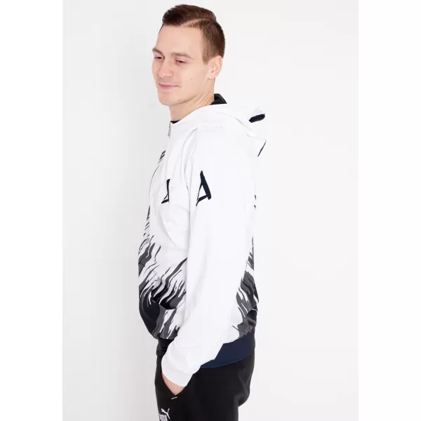  Pánská mikina na zip premium ALTISPORT VOJ/ALM006MI02 ČERNOBÍLÁ 