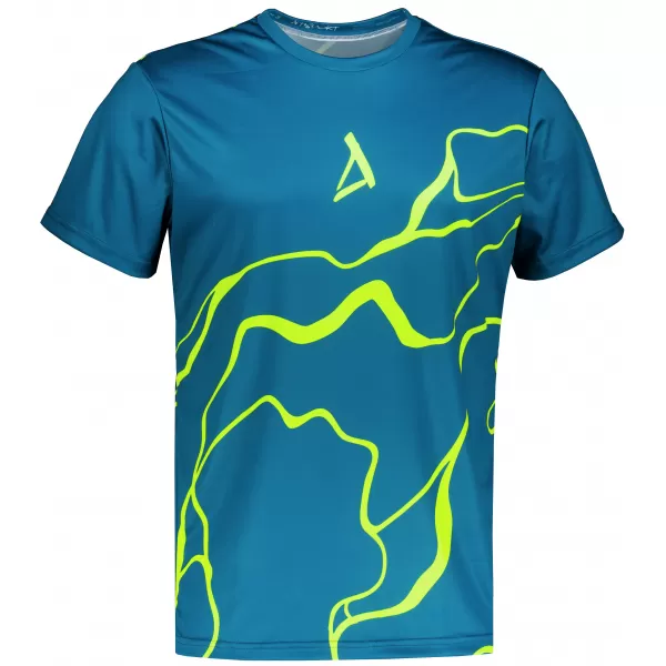  Pánské funkční triko premium ALTISPORT VOJ/ALM073TR01 NAVY-FLUO YELLOW 
