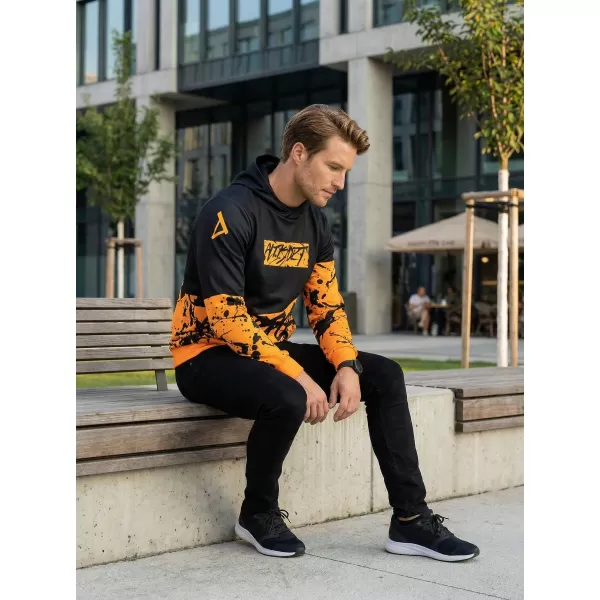  Pánská mikina premium ALTISPORT VOJ/ALM068MI01 ČERNOŽLUTÁ 
