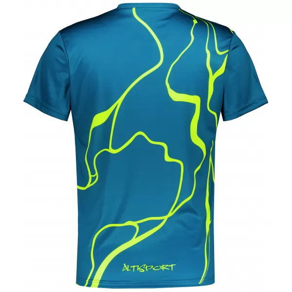  Pánské funkční triko premium ALTISPORT VOJ/ALM073TR01 NAVY-FLUO YELLOW 