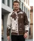 Pánská mikina na zip premium ALTISPORT VOJ/ALM057MI02 HNĚDÁ