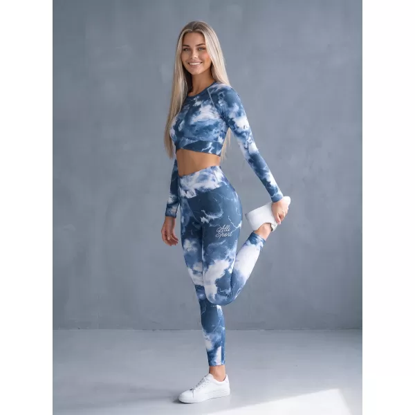  Dámské dlouhé legíny premium ALTISPORT VOJ/ALW066LEG01 TMAVĚ MODRÁ 