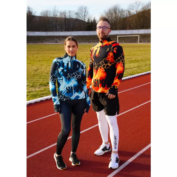  Dámská sportovní mikina premium plus ALTISPORT VOJ/ALW076MI04 MODRÁ/ČERNÁ 