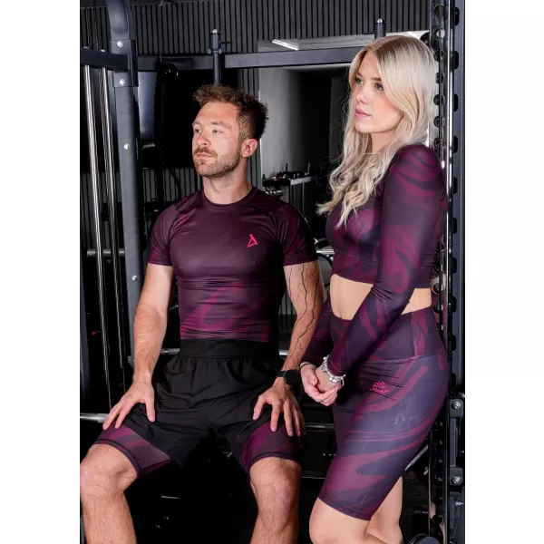  Pánské sportovní legíny nad kolena premium ALTISPORT VOJ/ALM072LEG02 WINE-RED 