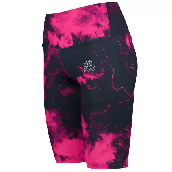  Dámské legíny nad kolena premium ALTISPORT VOJ/ALW066LEG02 ČERNORŮŽOVÁ 