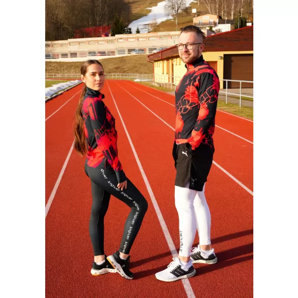  Dámská sportovní mikina premium plus ALTISPORT VOJ/ALW076MI04 RED/BLACK 