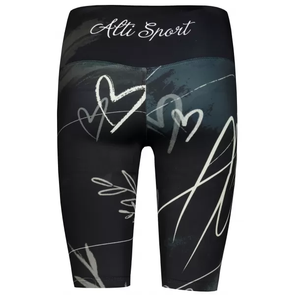  Dámské legíny nad kolena premium ALTISPORT VOJ/ALW083LEG02 ČERNOBÍLÁ 