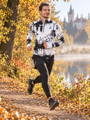 Pánská sportovní mikina premium plus ALTISPORT VOJ/ALM076MI04 BLACK/WHITE