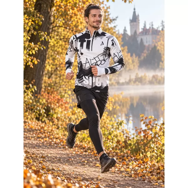  Pánská sportovní mikina premium plus ALTISPORT VOJ/ALM076MI04 BLACK/WHITE 
