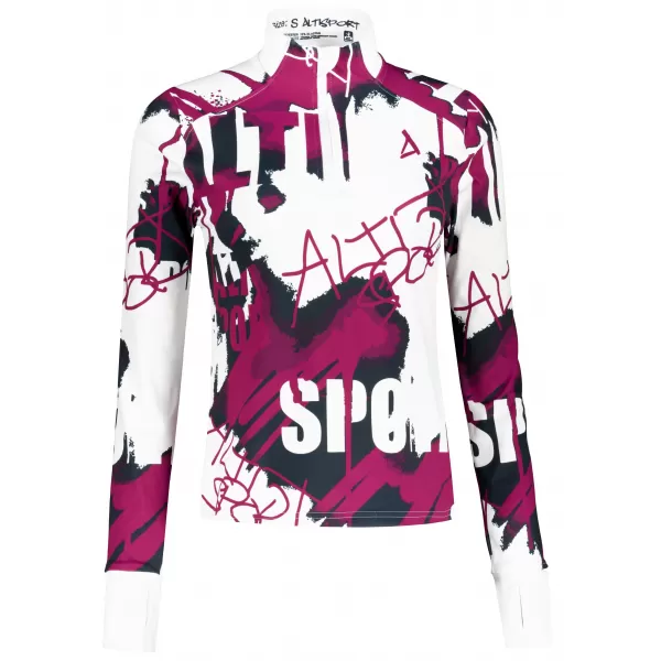  Dámská sportovní mikina premium plus ALTISPORT VOJ/ALW076MI04 WHITE/WINE 
