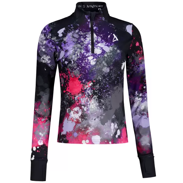  Dámská sportovní mikina premium plus ALTISPORT VOJ/ALW055MI04 ČERNORŮŽOVÁ 